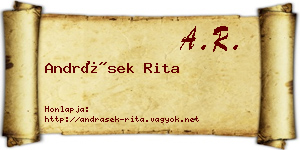 Andrásek Rita névjegykártya